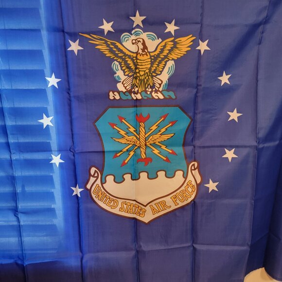 3x5 U.S. Air Force Airforce Emblem USAF Flag Double Sided Nylon Flag - Picture 6 of 7